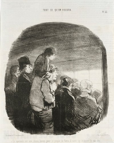 The Show is a Good Thing for the People of Paris by Honoré Daumier